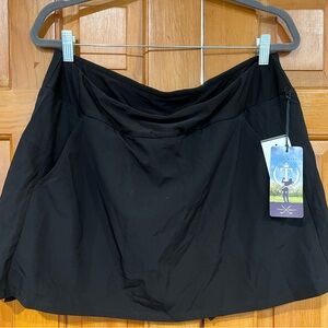 Tee Time Black Women's Golf Skort with Back Pleats sz XL